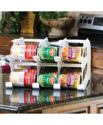 Countertop Mini Can Tracker Holds 10-24 Oz Cans, USA Made, White (2 Pack)