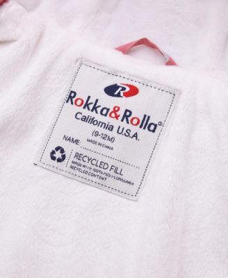 Baby Girls Soft Fleece Lined Puffer Jacket Winter Coat