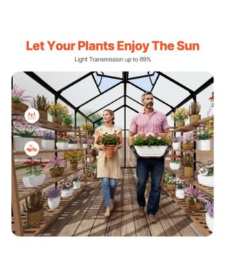 Polycarbonate Greenhouse Outdoor Walk-in Greenhouse for Garden