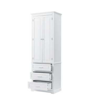 70"H Tall Storage Cabinet with 3 Drawers for Bathroom or Office Use