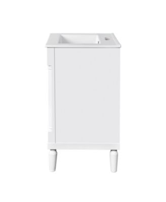 24" Freestanding Vanity Cabinet with Sink and 2-Tier Shelf