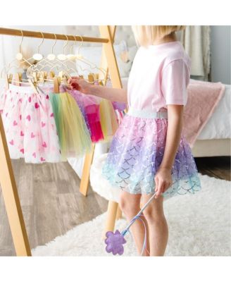 Little and Big Girls Sparkling Mermaid Tutu Skirt