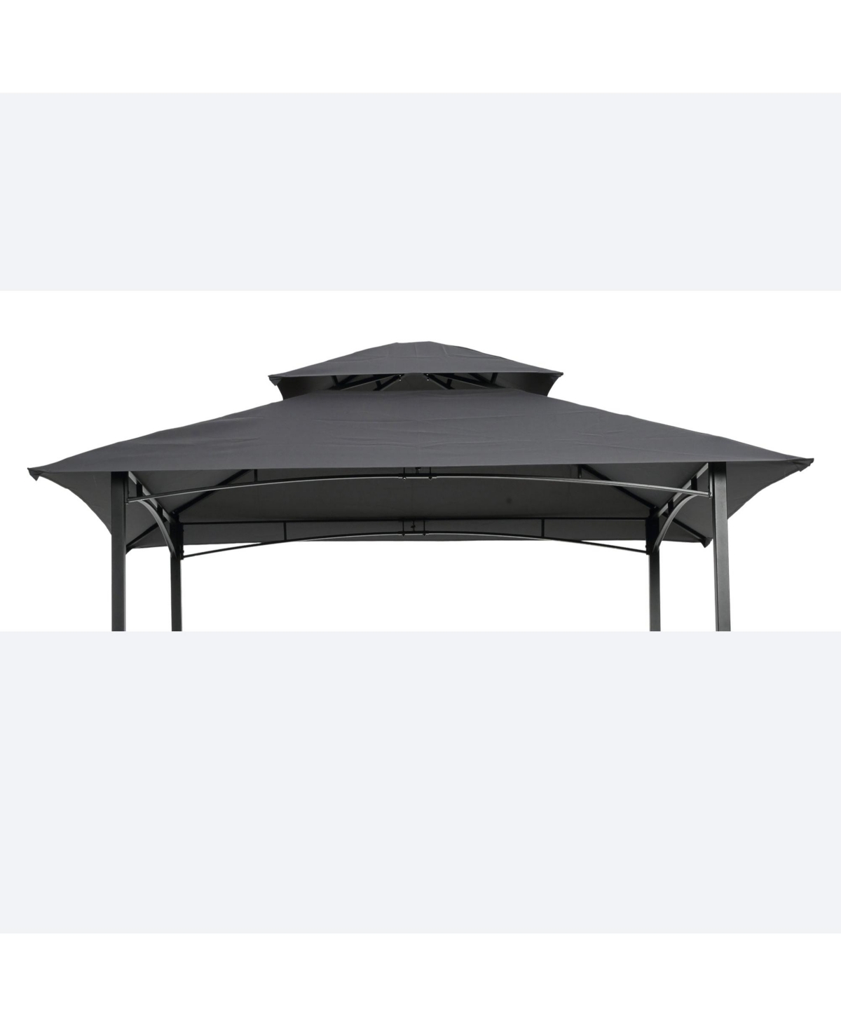 8x5Ft Grill Gazebo Replacement Canopy,Double Tiered Bbq Tent Roof Top Cover
