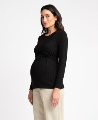 Seraphine - Women's Maternity Cut Out Wrap Top
