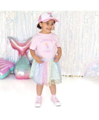 Baby Girls Rainbow Mermaid Tutu Skirt