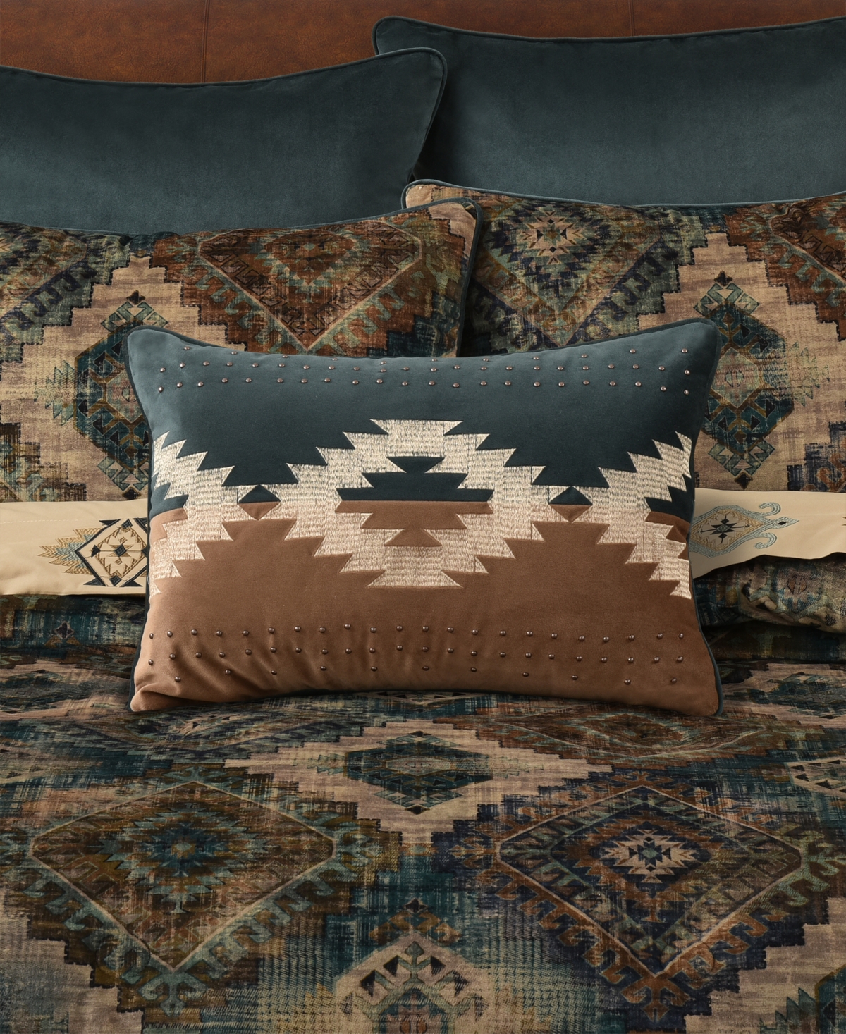 J Queen New York Baja Boudoir Decorative Pillow, 14" X 20" In Brown