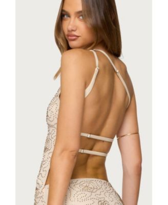 Women's Astrid Beaded Backless One Shoulder Top