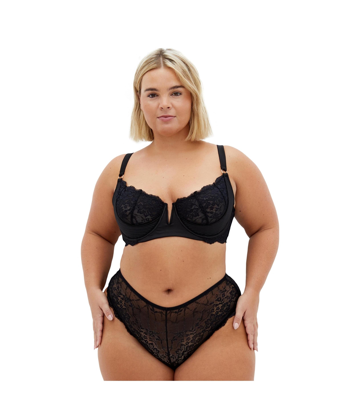 Plus Size Viva Underwire Demi Bra - Cerise