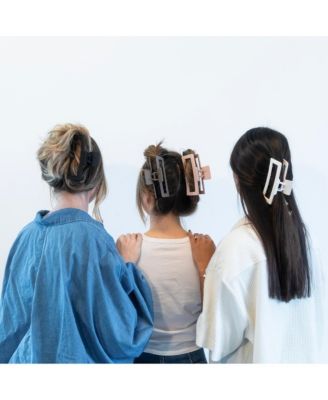 Extra Large Rectangular Claw Clip - Blush