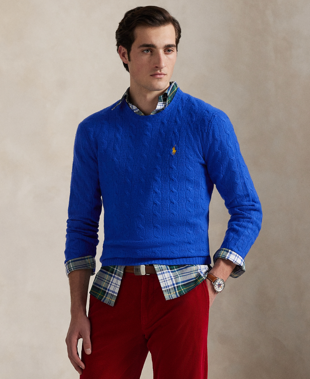 Polo Ralph Lauren Men's Wool-Cashmere Cable-Knit Sweater