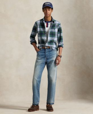 Men's Classic-Fit Plaid Oxford Shirt