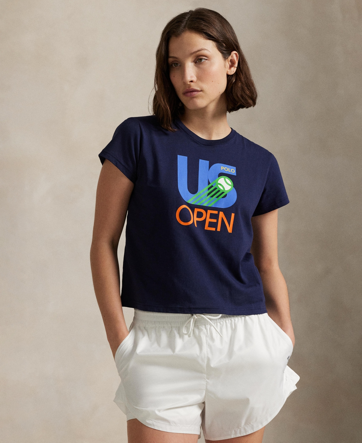 Polo Ralph Lauren Women's Us Open Graphic Logo Jersey T-shirt In Blue