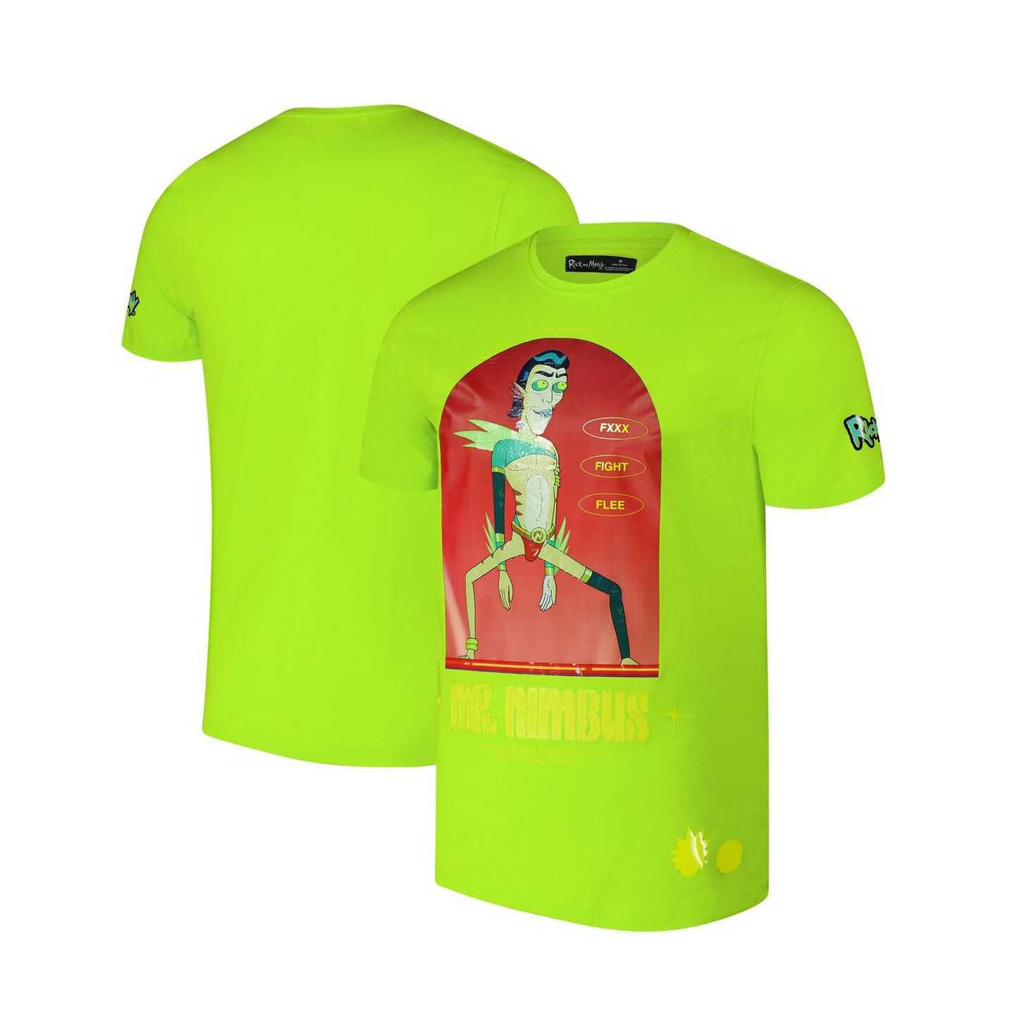 Мужская футболка Freeze Max Neon Green Rick and Morty Mr. Nimbus — фото 1