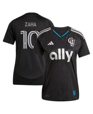 adidas - Women's Wilfried Zaha Black Charlotte FC 2025 Fortress Kit Replica Player Jersey