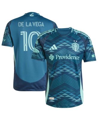 adidas - Men's Pedro de la Vega Blue Seattle Sounders FC 2025 The Salish Sea Kit Authentic Player Jersey