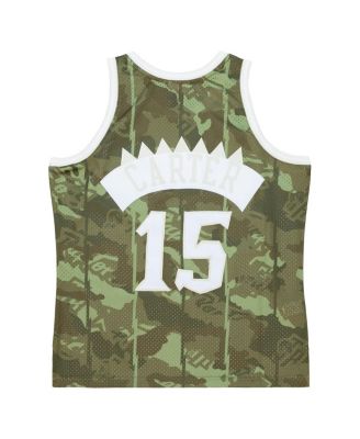 Men's Vince Carter Camo Toronto Raptors Hardwood Classics 1998/99 Ghost Green Swingman Jersey