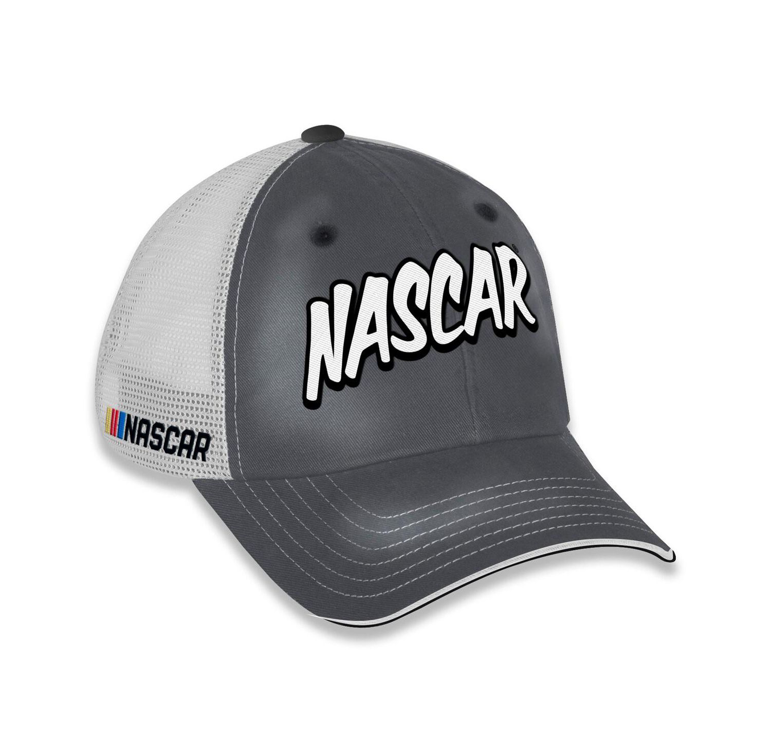 Women's Gray/White NASCAR Pit Box Adjustable Trucker Hat