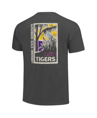Men's Graphite LSU Tigers Comfort Colors Minimalist Distressed Vista T-Shirt