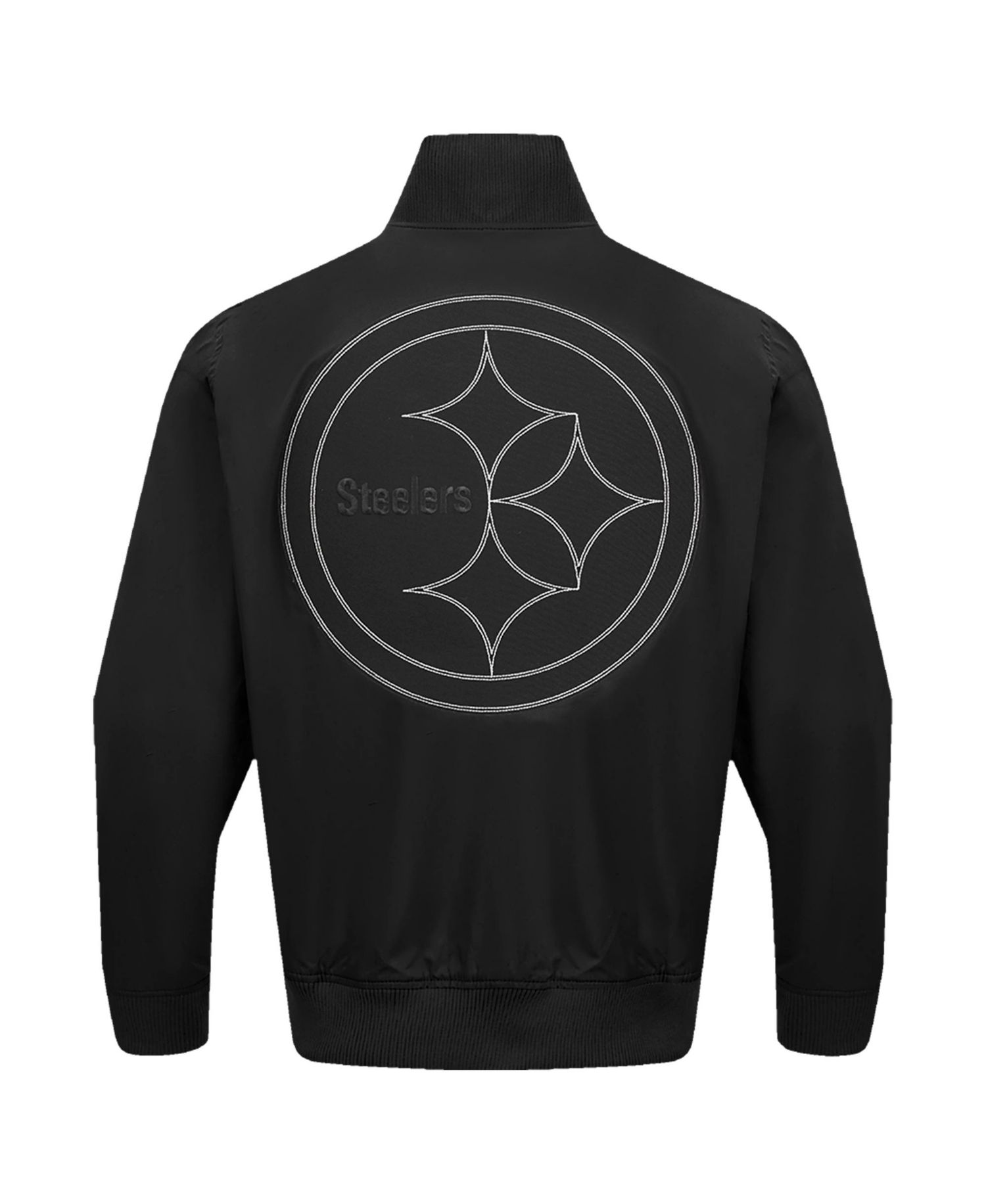 Men's Black Pittsburgh Steelers Paint The City Twill Full-Zip Jacket