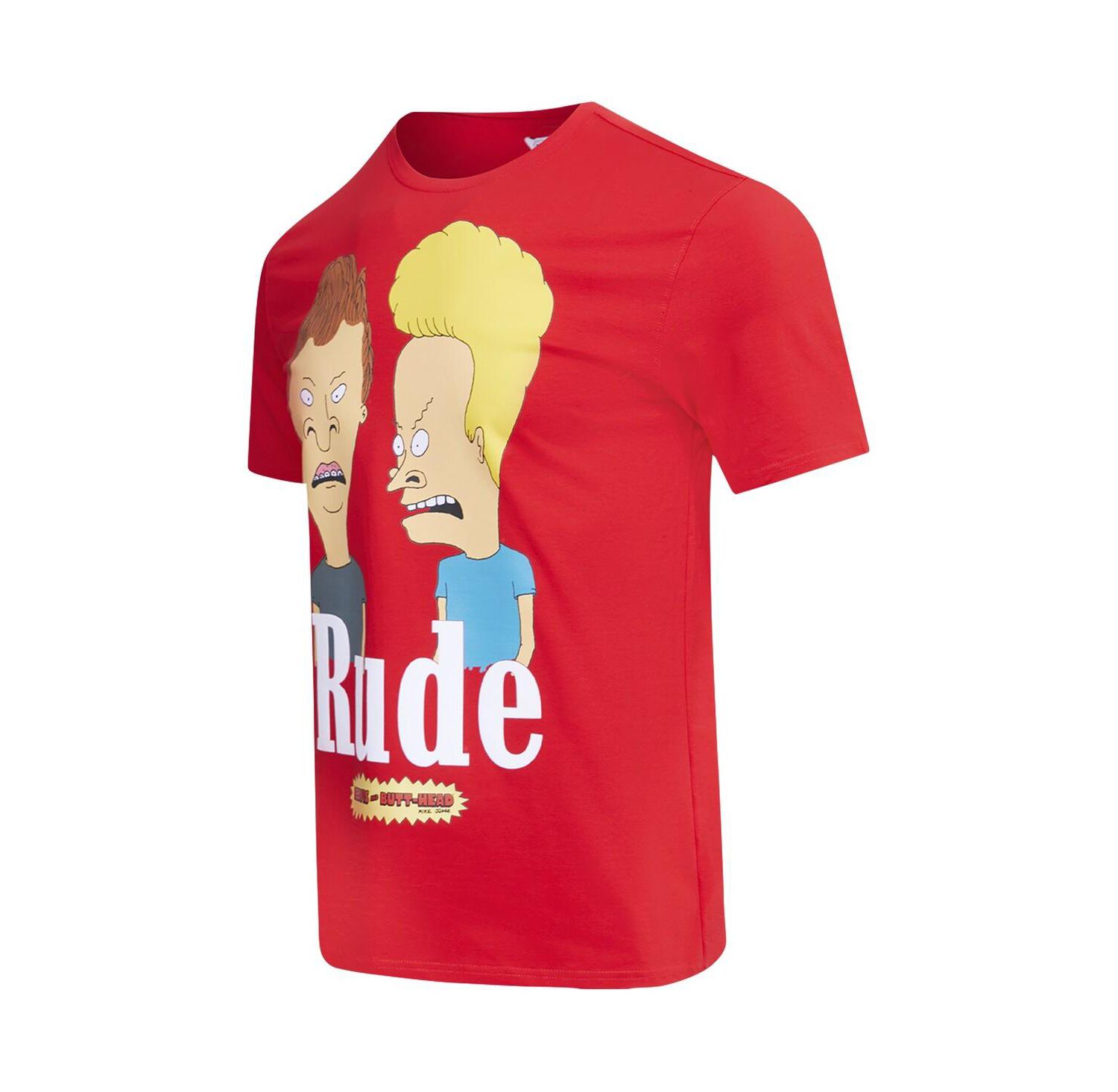 Men's and Women's Red Beavis and Head Rude T-Shirt