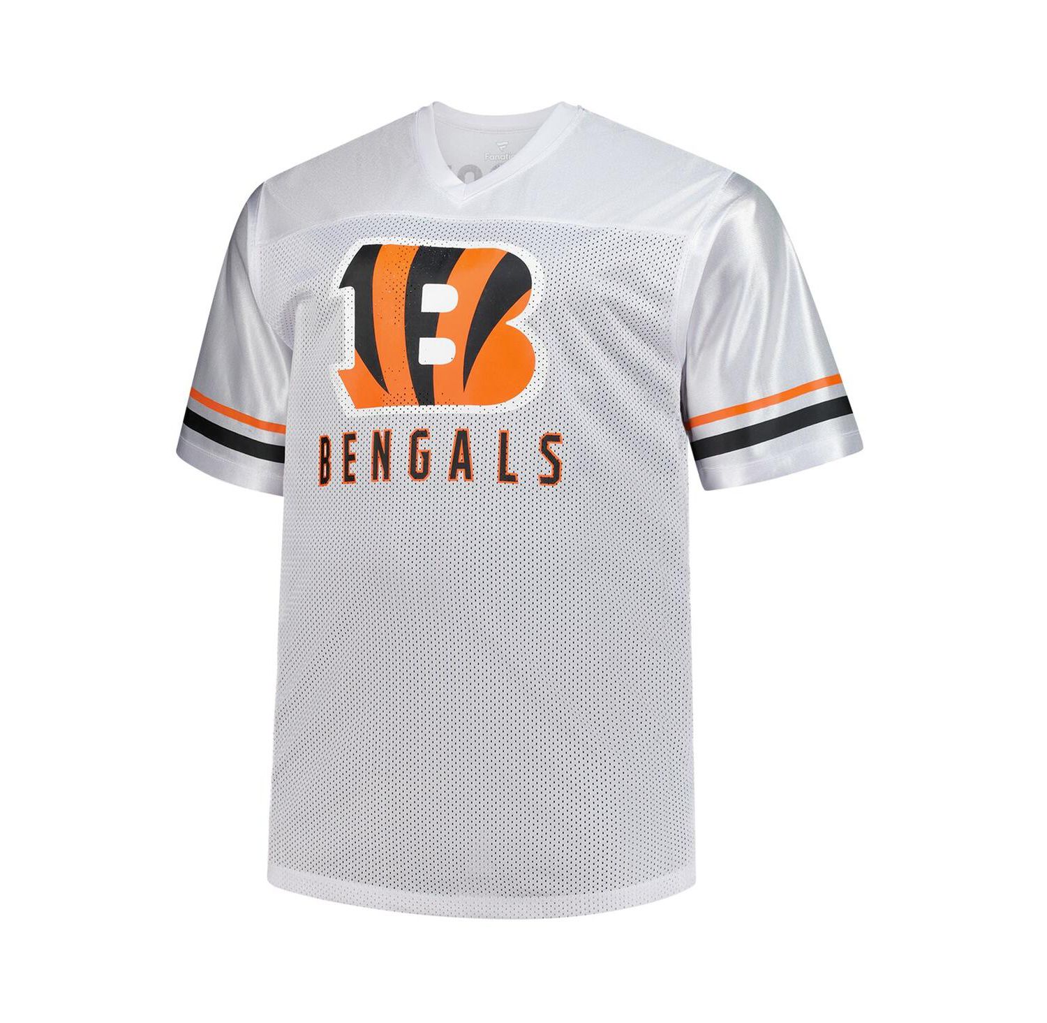 Men's Joe Burrow White Cincinnati Bengals Big & Tall V-Neck Fashion Jersey