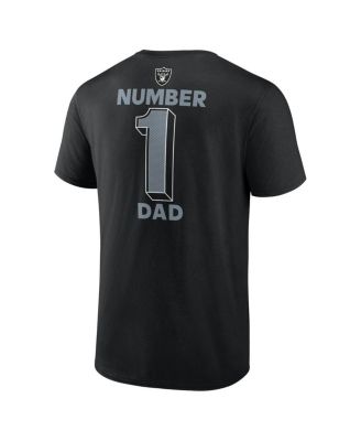 Men's Black Las Vegas Raiders Big Tall Number One Dad T-Shirt