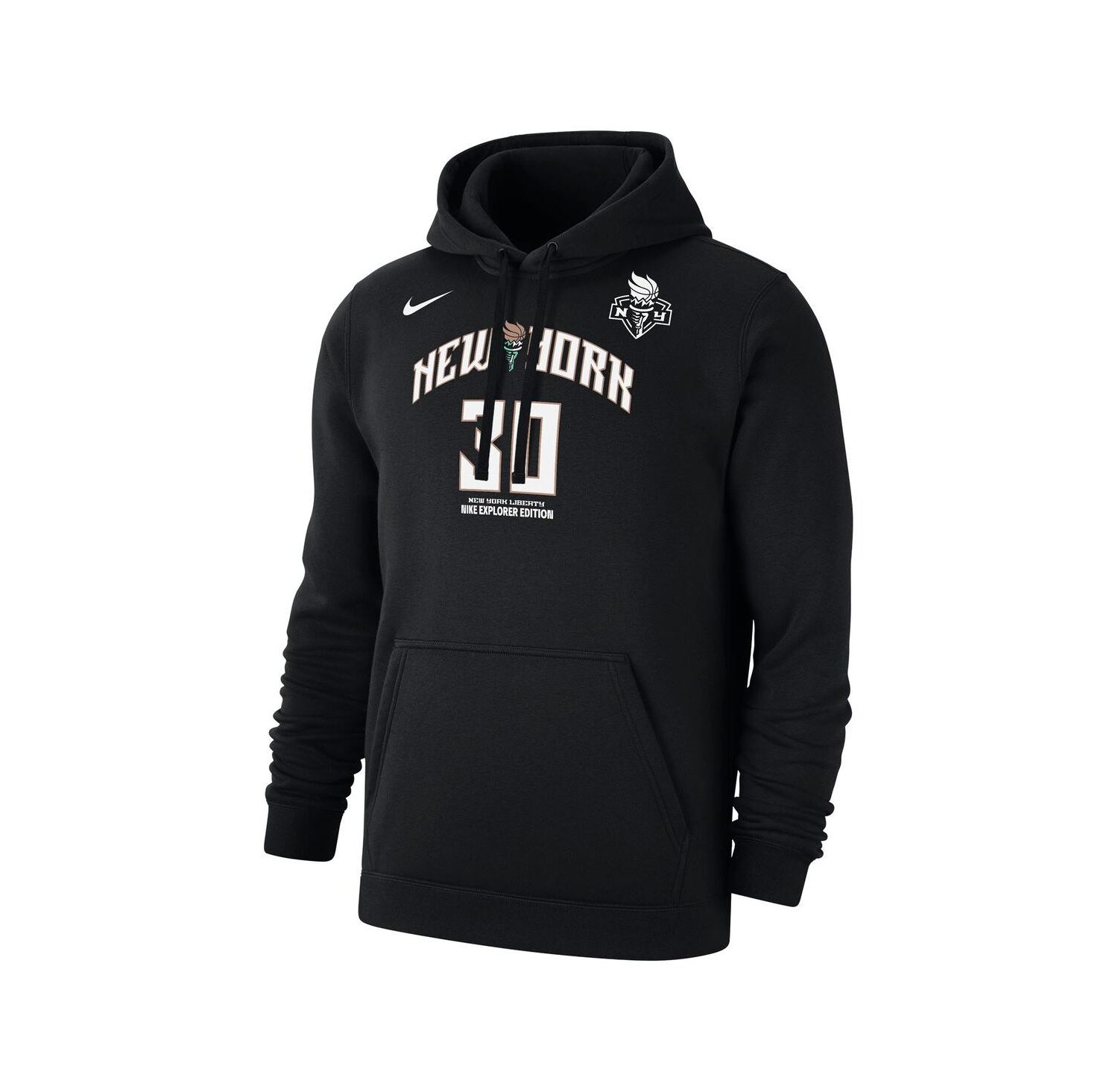 Men's Breanna Stewart Black New York Liberty Explorer Edition Name & Number Pullover Hoodie