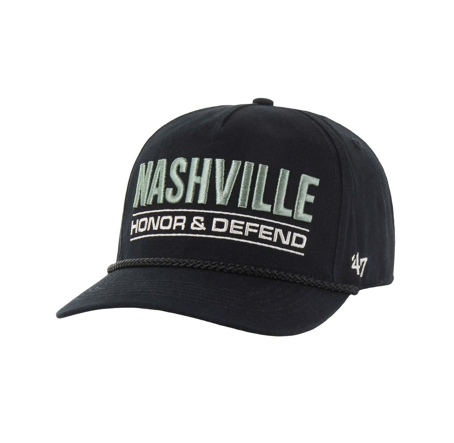Men's Black Nashville Predators OHT Military Appreciation Homeland Honor and Defend Hitch Adjustable Hat