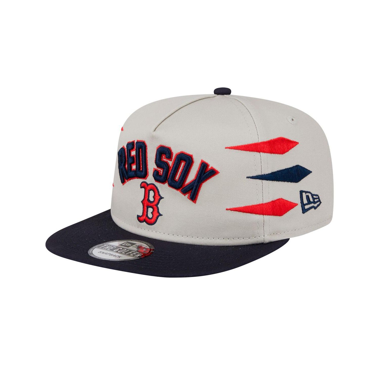 Men's Cream Boston Red Sox Iron Golfer Snapback Hat