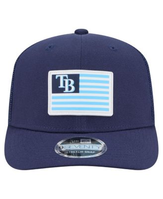 Men's Navy Tampa Bay Rays Flag 9SEVENTY Stretch-Snap Hat