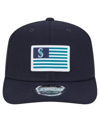 Men's Navy Seattle Mariners Flag 9SEVENTY Stretch-Snap Hat
