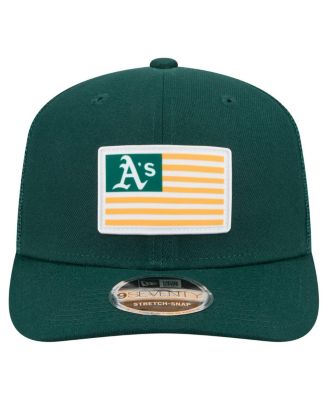 Men's Green Athletics Flag 9SEVENTY Stretch-Snap Hat