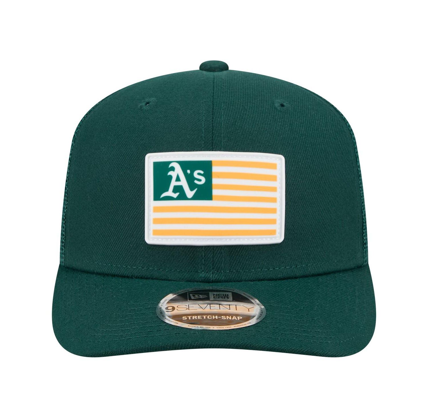 Men's Green Athletics Flag 9SEVENTY Stretch-Snap Hat