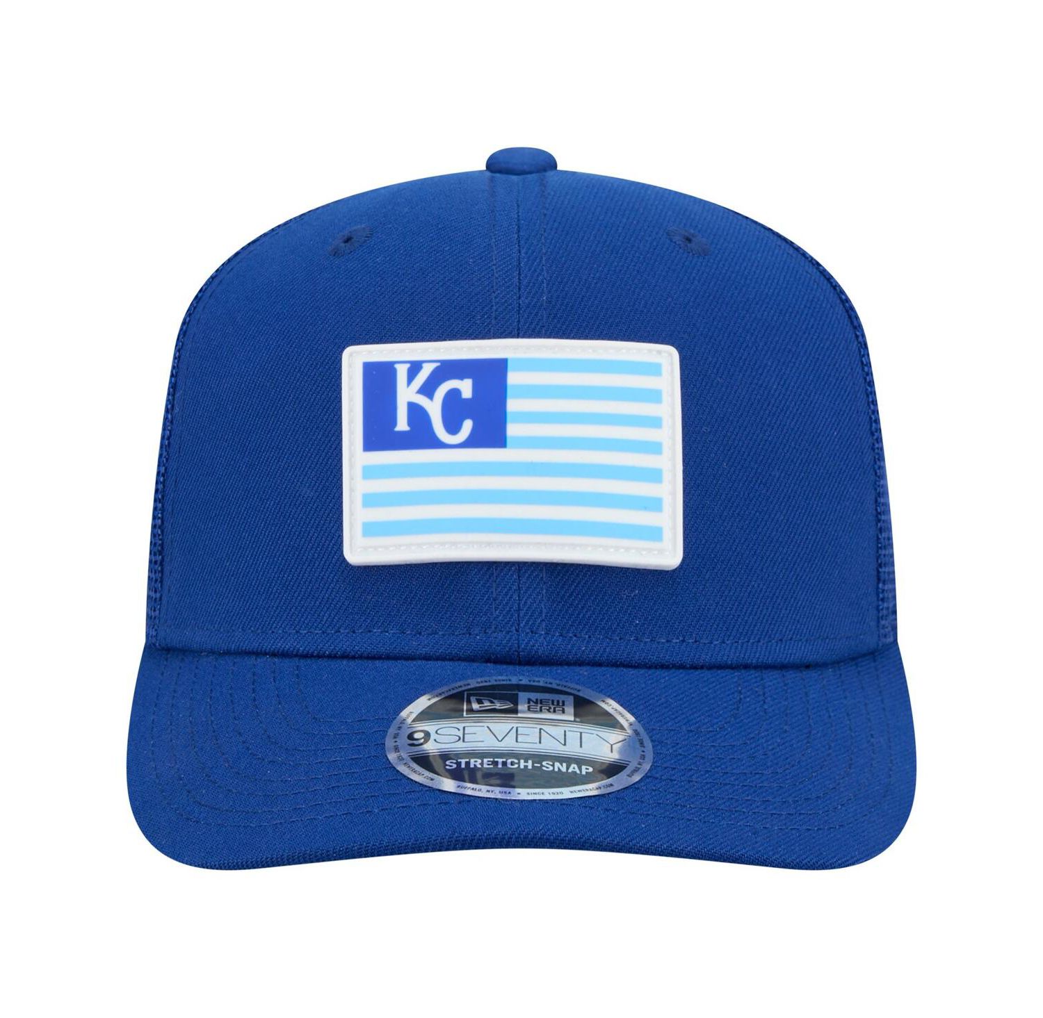 Men's Royal Kansas City Royals Flag 9SEVENTY Stretch-Snap Hat