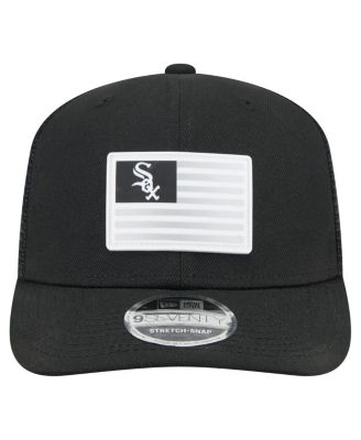 Men's Black Chicago White Sox Flag 9SEVENTY Stretch-Snap Hat