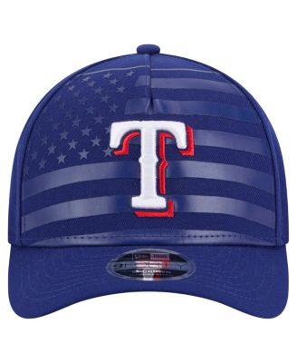 Men's Royal Texas Rangers American Flag 9FORTY M-Crown A-Frame Adjustable Hat