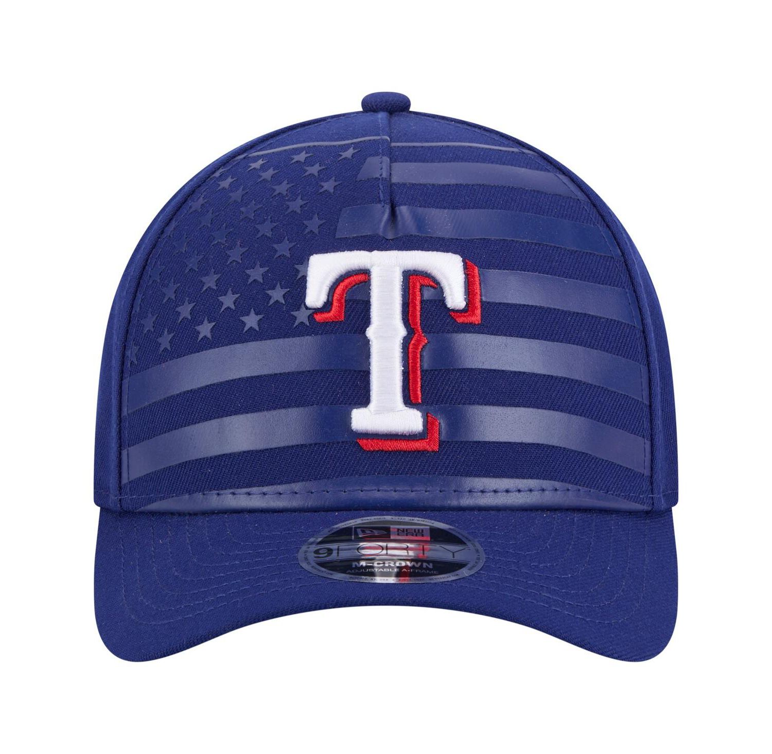 Men's Royal Texas Rangers American Flag 9FORTY M-Crown A-Frame Adjustable Hat