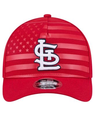 Men's Red St. Louis Cardinals American Flag 9FORTY M-Crown A-Frame Adjustable Hat