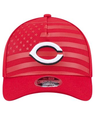 Men's Red Cincinnati Reds American Flag 9FORTY M-Crown A-Frame Adjustable Hat