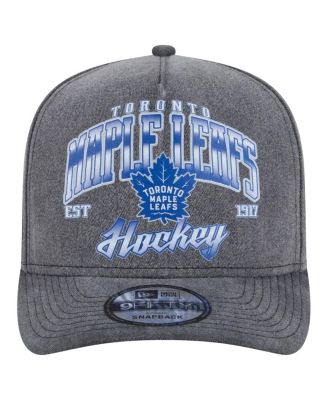 Men's Charcoal Toronto Maple Leaf's Throwback Washed A-Frame Pre-Curved 9FIFTY Snapback Hat