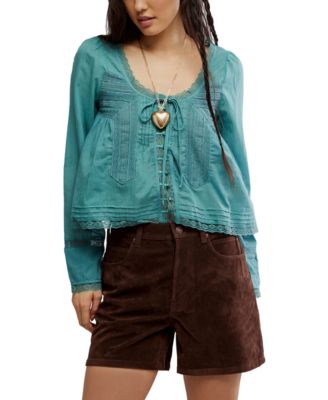Free People - Women's Embroidered Lace Shirt