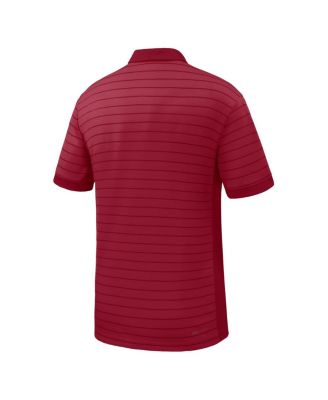 Men's Crimson Washington State Cougars 2025 Early Season Coaches Sideline Victory Stripe Performance Polo Shirt