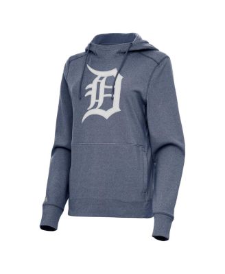 Antigua - Women's Heather Navy Detroit Tigers Justice Pullover Hoodie