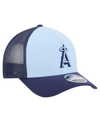 Men's Light Blue/Navy Los Angeles Angels 2-Tone Color Pack 9FORTY M-Crown A-Frame Adjustable Hat