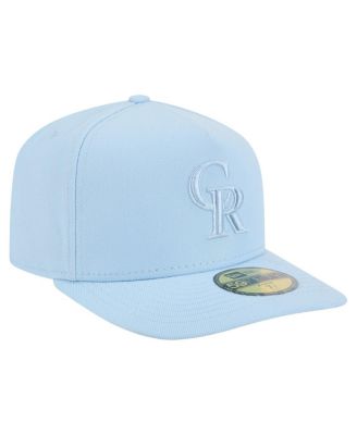 Men's Light Blue Colorado Rockies Color Pack A-Frame 59FIFTY Fitted Hat