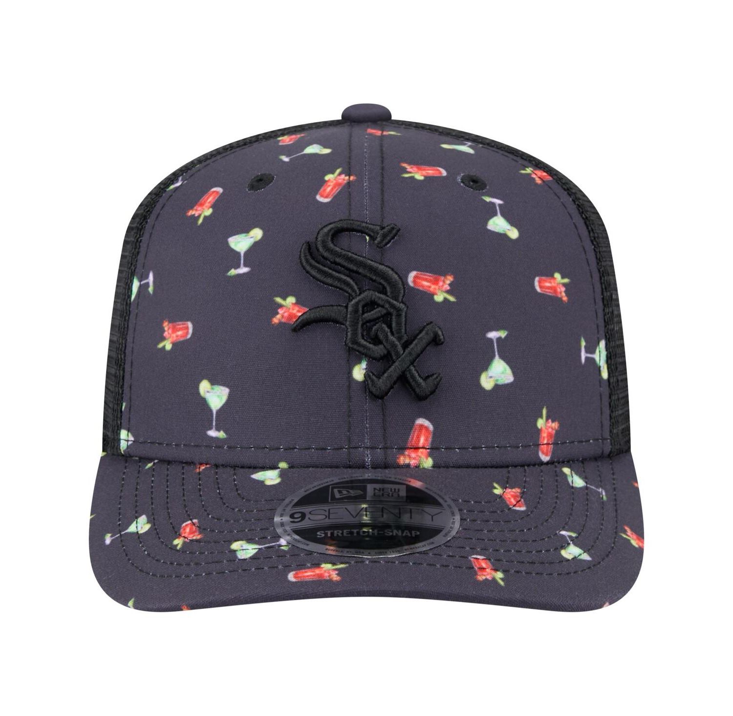 Men's Navy Chicago White Sox Adventure Drinks Pattern 9SEVENTY Stretch-Snap Hat