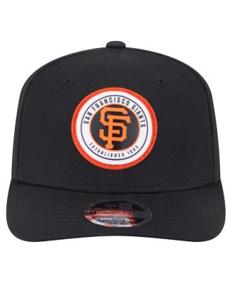 Men's Black San Francisco Giants Circle Patch 9SEVENTY Stretch-Snap Hat