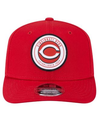 Men's Red Cincinnati Reds Circle Patch 9SEVENTY Stretch-Snap Hat