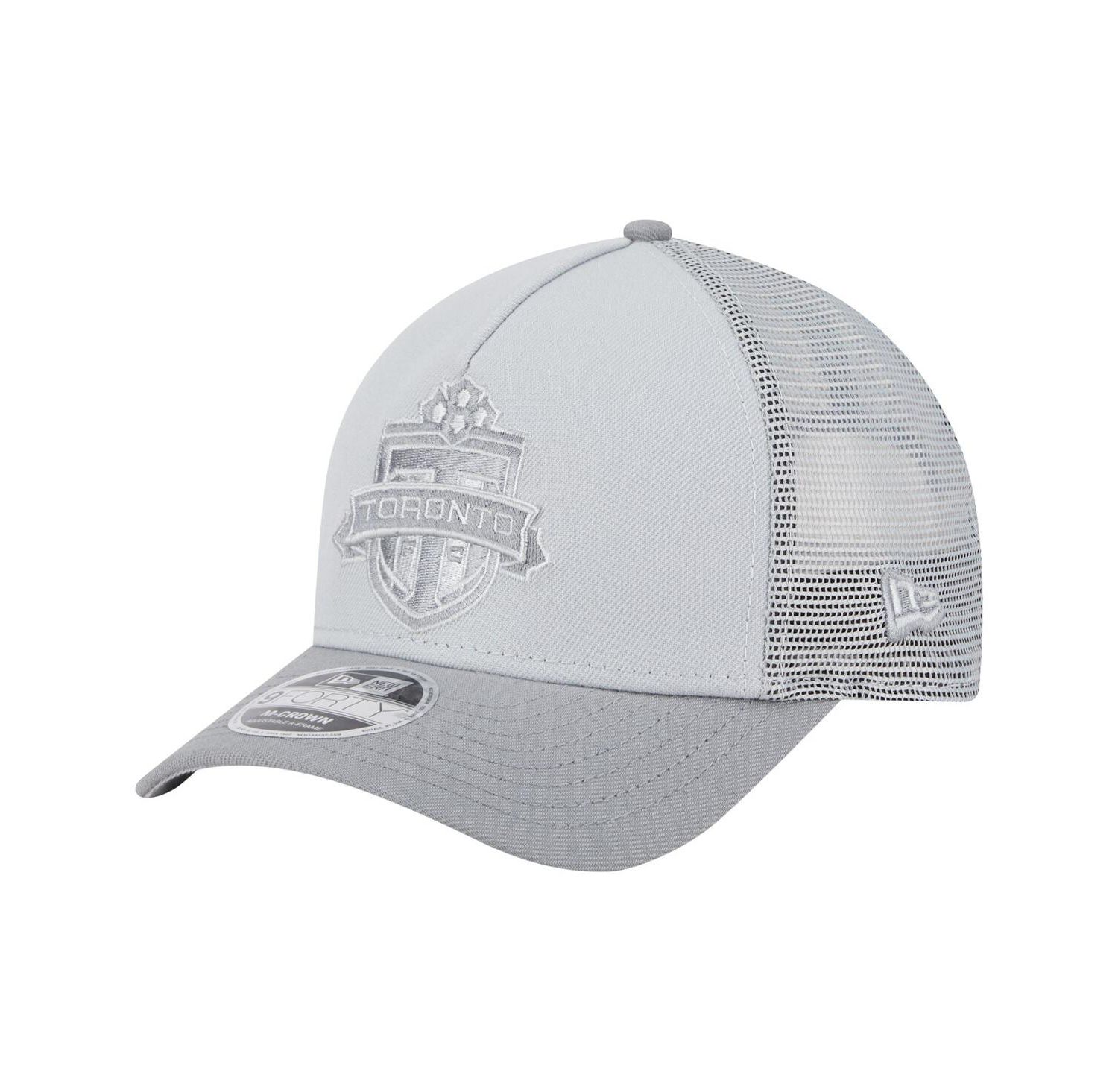 Men's Gray Toronto FC Color Pack 9FORTY M-Crown A-Frame Adjustable Trucker Hat