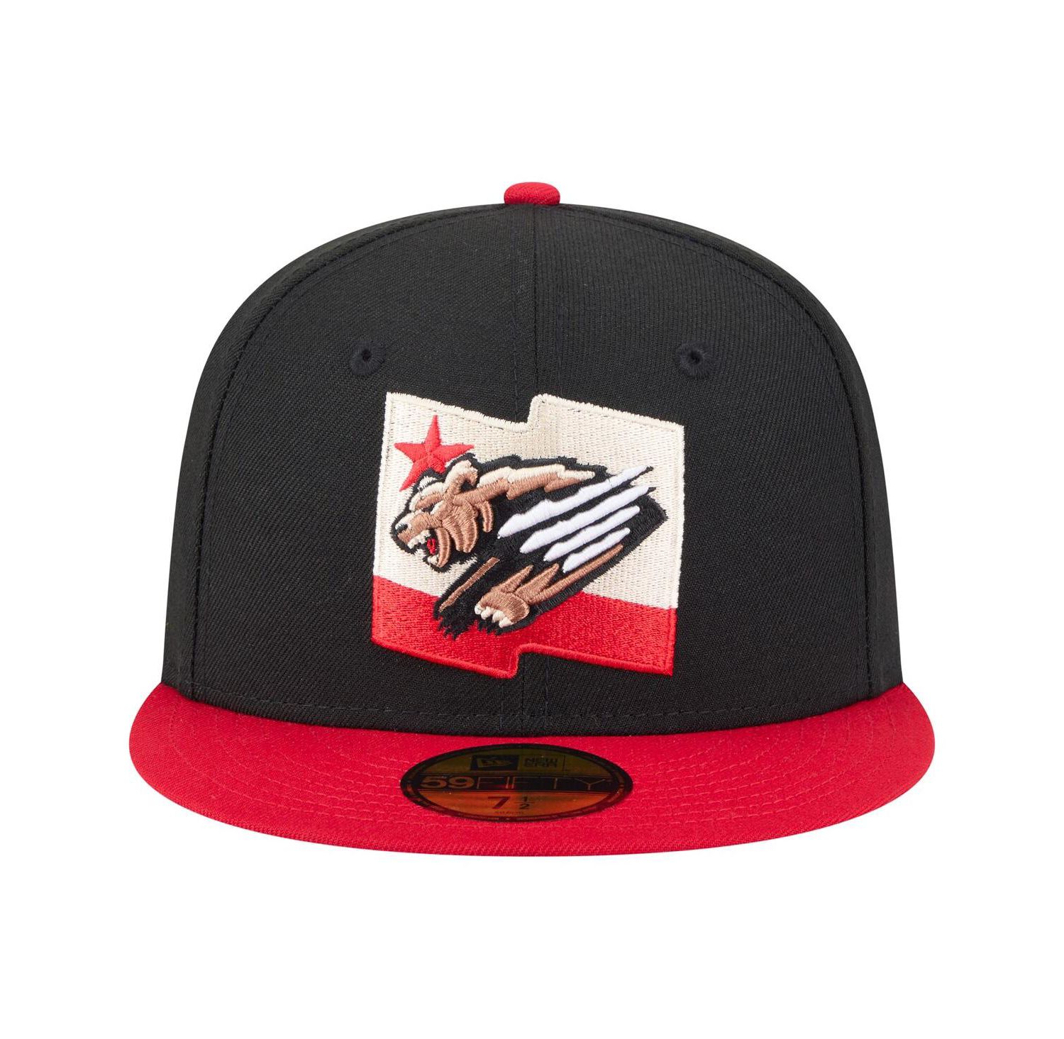 Men's Black/Red Fresno Grizzlies Authentic Collection 59FIFTY Fitted Hat